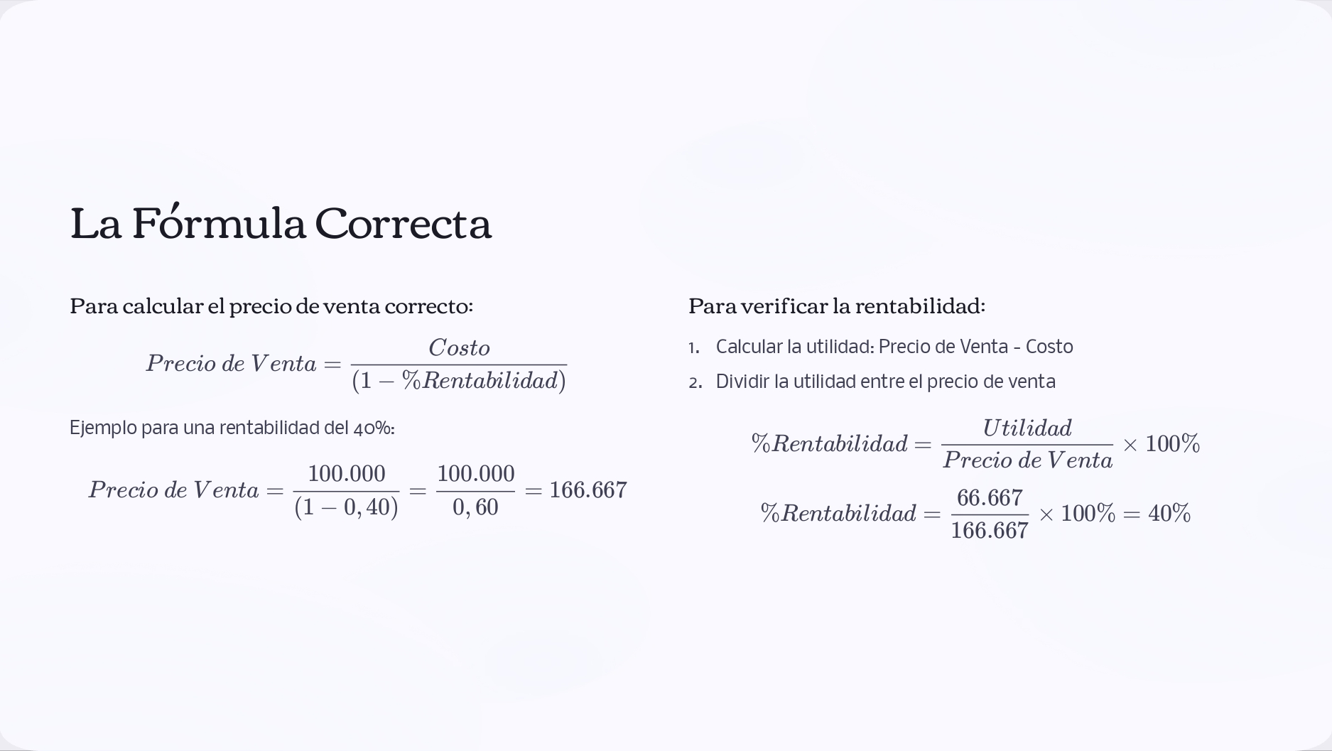 entendiendo el margen de rentabilidad un enfoque matematico